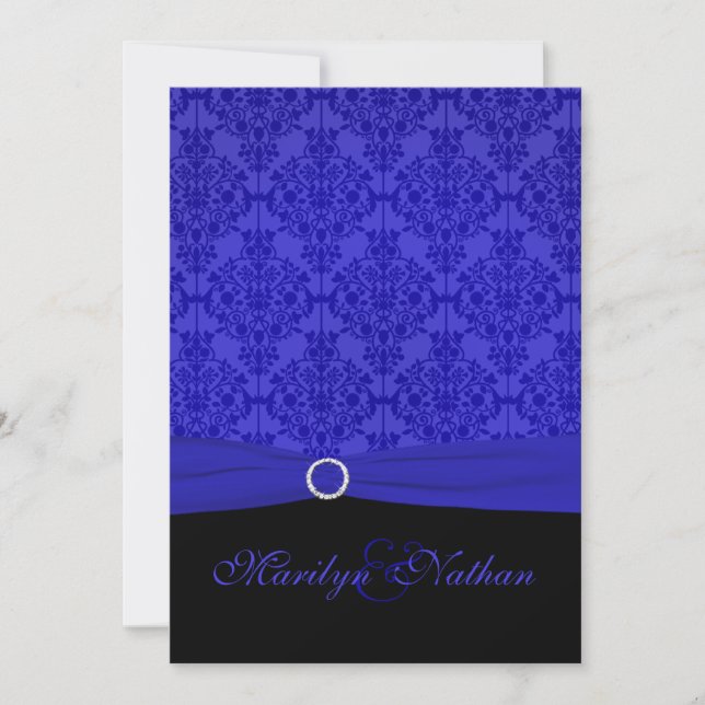 Einladung zur Hochzeit von Cobalt Blue und Black D (Vorderseite)