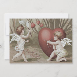 Einladung zur Hochzeit von Cupid Net Heart Bow Arr