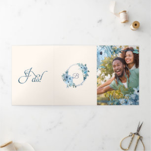 Einladung zur Hochzeit von Dreifach blaublauer Flo