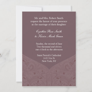 Einladung zur Hochzeit von Earth Tone Mauve