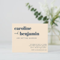 Einladung zur Hochzeit von Elfenbein, Marine