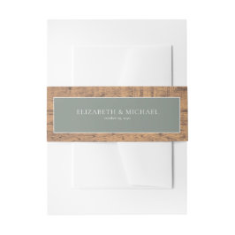 Einladung zur Hochzeit von Eukalyptus Wood Einladungsbanderole