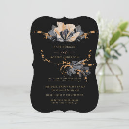 Einladung zur Hochzeit von exklusivem Gold und sch