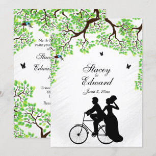 Einladung zur Hochzeit von Fahrrädern