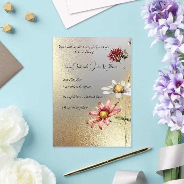 Einladung zur Hochzeit von Floral Acrylic (In Situ (Hochzeit))