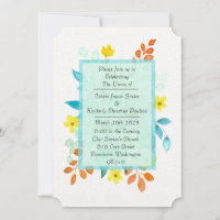 Einladung zur Hochzeit von Floral Spray