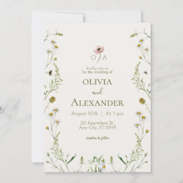 Einladung zur Hochzeit von Floral Watercolor