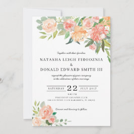 Einladung zur Hochzeit von Floral Watercolor