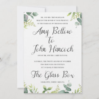 Einladung zur Hochzeit von Floral Watercolor
