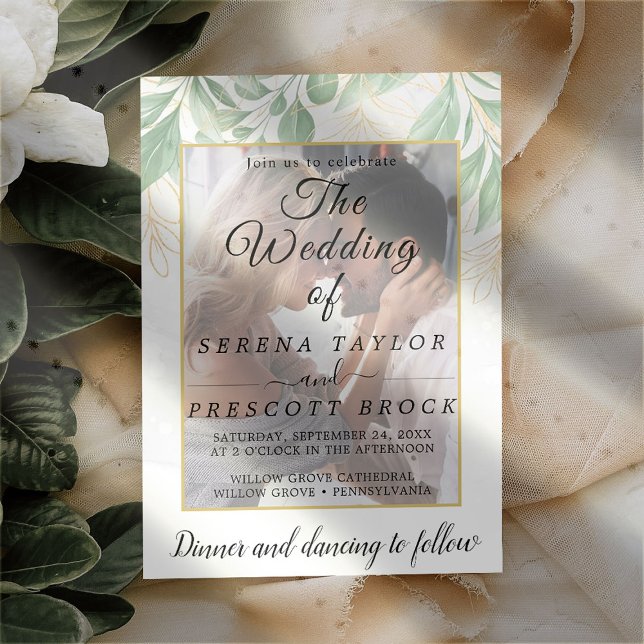 Einladung zur Hochzeit von Foliage Vellum Overlay (Von Creator hochgeladen)