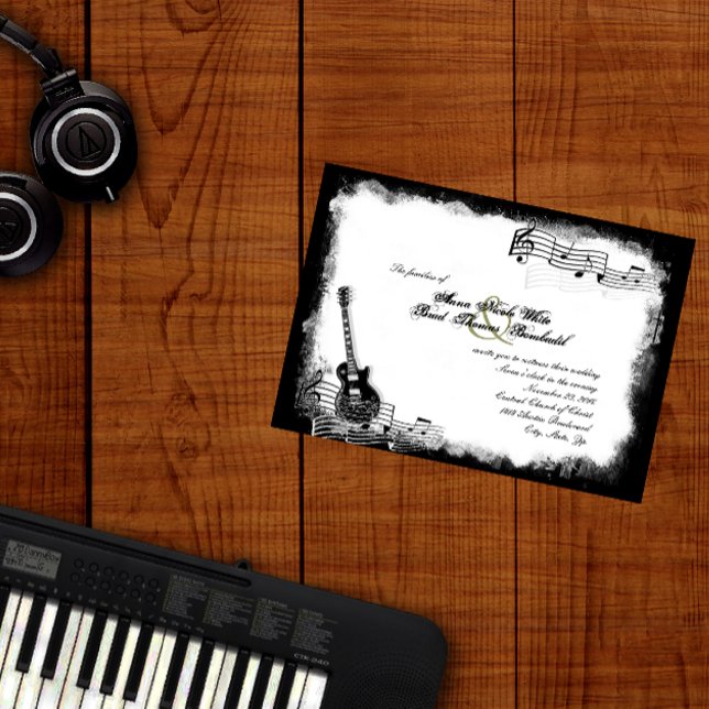 Einladung zur Hochzeit von Funky Electric Gitarre (Von Creator hochgeladen)