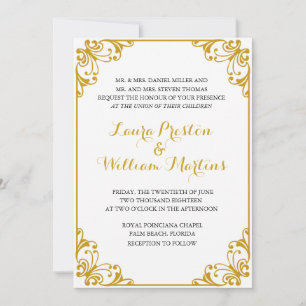Einladung zur Hochzeit von Gold Blüh