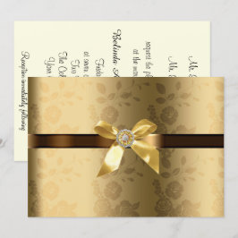 Einladung zur Hochzeit von Gold und Schokolade Bro