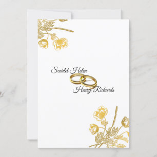 Einladung zur Hochzeit von Gold und Weiß