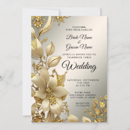 Einladung zur Hochzeit von Golden Floral