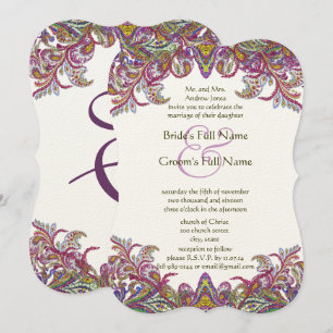 Einladung zur Hochzeit von Grün und Rosa