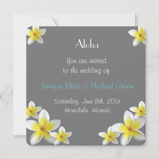 Einladung zur Hochzeit von Hawaii (Vorderseite)