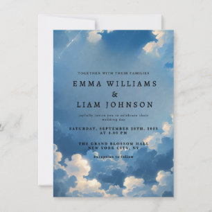 Einladung zur Hochzeit von himmlisch Blue Sky Clou