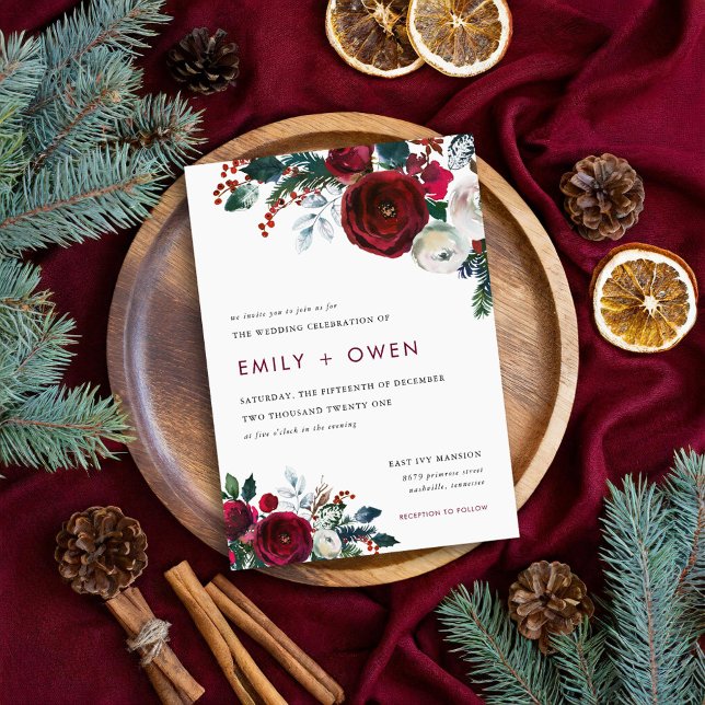 Einladung zur Hochzeit von Holly und Pine Winter (Von Creator hochgeladen)