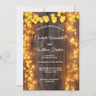 Einladung zur Hochzeit von Holz