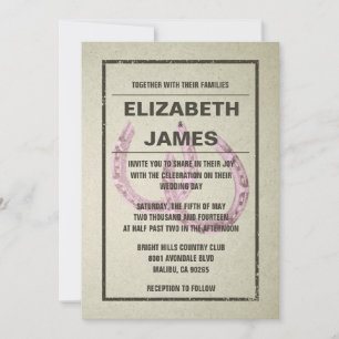 Einladung zur Hochzeit von Hufeisen