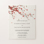 Einladung zur Hochzeit von Kirschblüten<br><div class="desc">Romantische und elegante Watercolor Cherry Blüten| Sakura Floral Wedding Einladung Jigsaw Puzzle. Für eine erweiterte Anpassung dieses Designs,  klicken Sie bitte auf die Schaltfläche "Anpassen" oben!  Matching-Elemente sind ebenfalls verfügbar.</div>