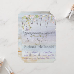 Einladung zur Hochzeit von Lavender Watercolor