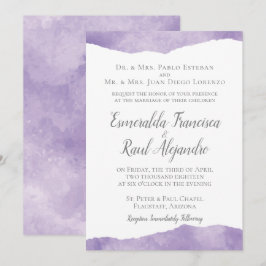 Einladung zur Hochzeit von Lavender Watercolor