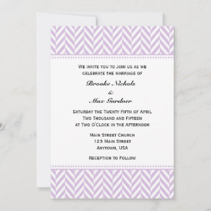 Einladung zur Hochzeit von Lavender White Herringb