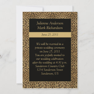 Einladung zur Hochzeit von Leopard Print Post