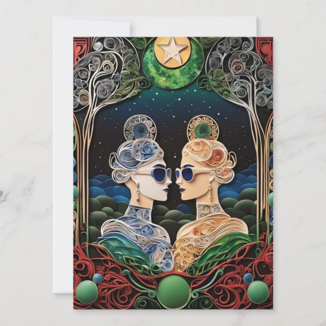 Einladung zur Hochzeit von Lesbian (Vorderseite)