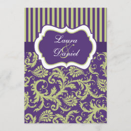 Einladung zur Hochzeit von lila, grünen und weißen
