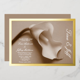 Einladung zur Hochzeit von Lilienblättern