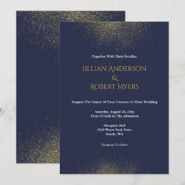 Einladung zur Hochzeit von Marine und Gold Stardus
