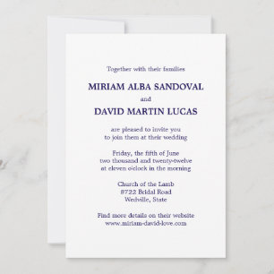 Einladung zur Hochzeit von Minimalistischem formal