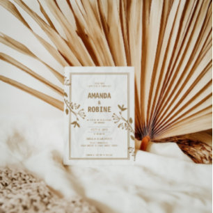 Einladung zur Hochzeit von Minimalistischem Gold