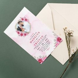 Einladung zur Hochzeit von Minimalistischen Blumen