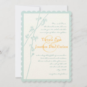 Einladung zur Hochzeit von Minze und Korallen in d