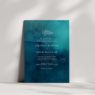 Einladung zur Hochzeit von Moody Ocean Watercolor