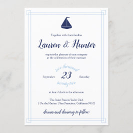 Einladung zur Hochzeit von Nautical Sailboat