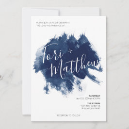 Einladung zur Hochzeit von Navy Blue Paint Swatch