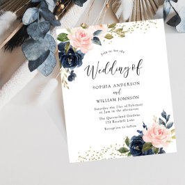 Einladung zur Hochzeit von Navy & Blush