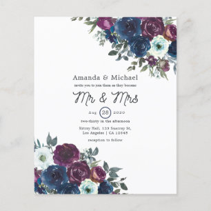 Einladung zur Hochzeit von Pflaumen und Navy Flyer
