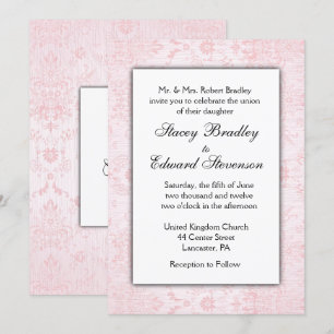 Einladung zur Hochzeit von Pink Damask