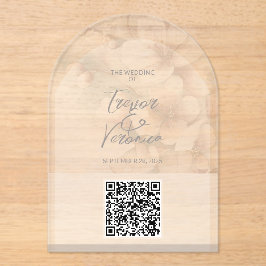 Einladung zur Hochzeit von QR Code Cherry Blossom