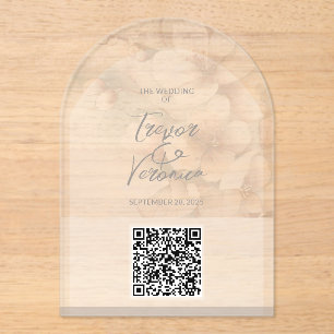 Einladung zur Hochzeit von QR Code Cherry Blossom