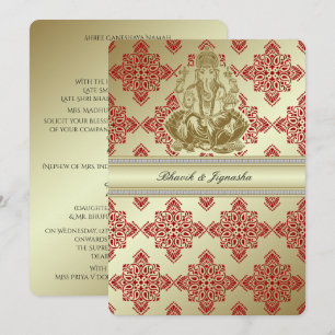 Einladung zur Hochzeit von Red and Gold Indian Dam