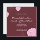 Einladung zur Hochzeit von Rose - Burgund & Rosa B<br><div class="desc">Einladung zur Hochzeit von Rose - Burgund & Rosa Blume</div>