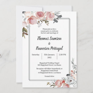 Einladung zur Hochzeit von Rose und Thistle Waterc