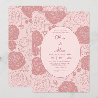 Einladung zur Hochzeit von Rosen